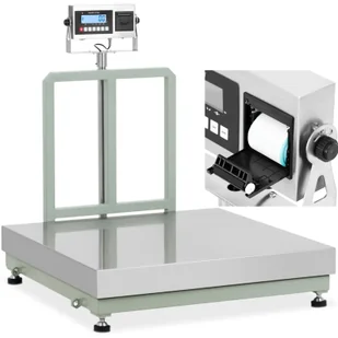 Waga platformowa z drukarką etykiet LCD 100 x 100 cm 800 kg / 100 g - Wagi specjalistyczne - miniaturka - grafika 1