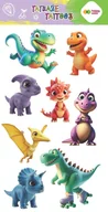 Zabawki kreatywne - Tatuaże zmywalne Dino 10x20 cm Happy Color - miniaturka - grafika 1