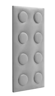 Panel ścienny tapicerowany Velvet Lego 25x50x4 cm szary - Meble modułowe i akcesoria - miniaturka - grafika 1