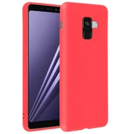 Etui i futerały do telefonów - Etui Forcell do Samsunga Galaxy A8, miękkie w dotyku etui, silikonowe etui z TPU – czerwone - miniaturka - grafika 1