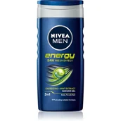 Żele pod prysznic dla mężczyzn - Nivea Men Energy żel pod prysznic do twarzy ciała i włosów Shower Gel) 250 ml - miniaturka - grafika 1