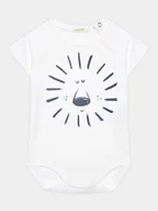 Body dla niemowląt - United Colors Of Benetton Body dziecięce 3P4ZAB00C Biały Regular Fit - miniaturka - grafika 1