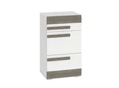 Szafki na buty - Szafka na buty kombinowana ILKO – biała sosna/new grey - miniaturka - grafika 1