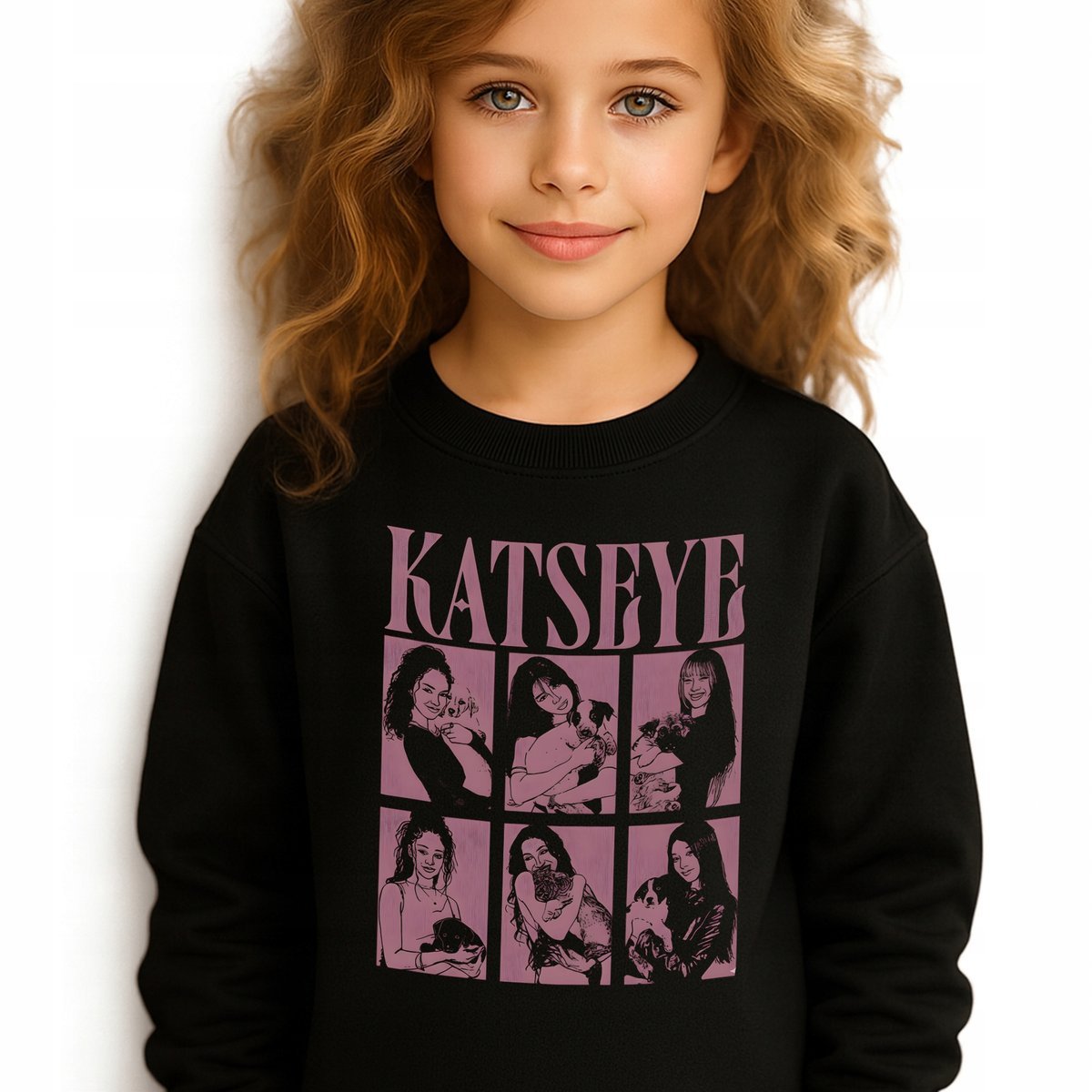 Bluza Dziecięca Czarna KATSEYE MERCH Muzyka K-pop Na Prezent Rozm 116 cm Wz