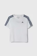 Koszulki dla chłopców - adidas t-shirt bawełniany dziecięcy kolor biały z nadrukiem - miniaturka - grafika 1