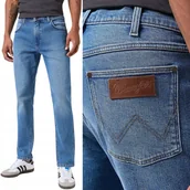 Spodnie męskie - Wrangler LARSTON SLIM TAPERED Garner ZWĘŻANE BLUE DżINS W30 L34 - miniaturka - grafika 1