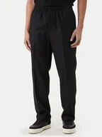 Spodnie męskie - Calvin Klein Spodnie materiałowe LV04LF619G Czarny Straight Fit - miniaturka - grafika 1