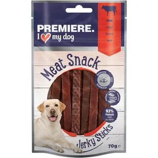 PREMIERE Meat Jerkys 6 x 70 g Wołowina - Przysmaki dla psów - miniaturka - grafika 1