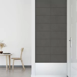 Lumarko Panele ścienne, 12 szt, ciemnoszare, 60x30 cm, aksamit, 2,16 m²! - Panele ścienne i boazeria - miniaturka - grafika 5