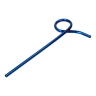 Syropy i koncentraty owocowe - Słomka z pętelką wielorazowa stal nierdzewna niebieska - miniaturka - grafika 1