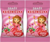 Gumy do żucia, lizaki, dropsy - Skawa Cukierki Draże jogurtowe truskawkowe Księżniczki 70g x 2 | Zestaw Dwupak - miniaturka - grafika 1