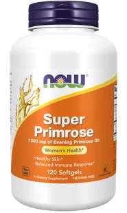 Now Foods Super Primrose - olej z wiesiołka 1300 mg - 120 kapsułek - Suplementy naturalne - miniaturka - grafika 1