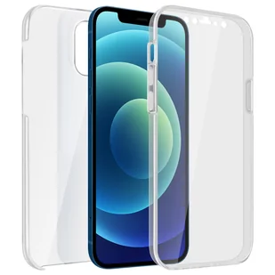 Etui 360° do iPhone'a 12 Mini Elastyczny przód i sztywny tył — przezroczyste - Etui i futerały do telefonów - miniaturka - grafika 1