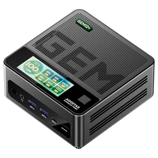 AOOSTAR GEM12+ Pro Mini PC with Display, Fingerprint Unlock, AMD Ryzen 7 Pro 8845HS 8 Core Max 5.1GHz, 16GB RAM 512GB SSD, HDMI - Mini PC - miniaturka - grafika 1