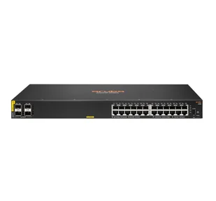 HPE Aruba 6100 24G Class4 PoE 4SFP+ 370W Zarządzany L3 Gigabit Ethernet (10/100/1000) Obsługa PoE 1U - Pozostałe akcesoria sieciowe - miniaturka - grafika 1