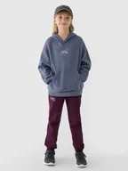 Spodnie i spodenki dla dziewczynek - 4F Spodnie dresowe joggery dziewczęce - fioletowe 122 (6-7 lat) - miniaturka - grafika 1