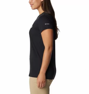 Koszulki sportowe damskie - Damski t-shirt z nadrukiem Columbia Trek SS Graphic - czarny - COLUMBIA - grafika 1