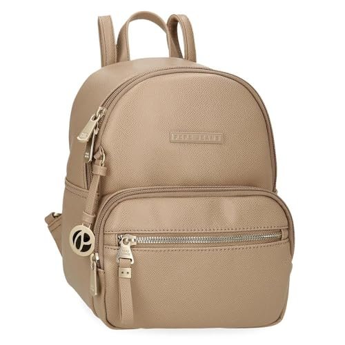 Pepe Jeans Elia Plecak Casual Beżowy 20x25,5x10 cm Skóra syntetyczna 5,1L by Joumma Bags, beż, Talla única, plecak na co dzień