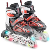 Rolki - Apollo Łyżworolki Super Blades, regulowany rozmiar (Czerwony, M (35-38)) - miniaturka - grafika 1