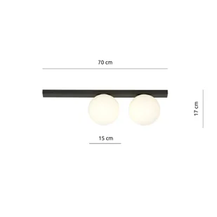 Emibig Fit lampa sufitowa 2-punktowa czarna/biała 1124/2 1124/2 - Lampy sufitowe - miniaturka - grafika 5