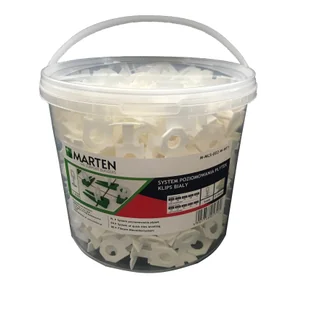 System poziomowania: klipsy białe 1mm 400 szt. - Narzędzia glazurnicze - miniaturka - grafika 1