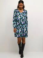 Sukienki - Kaffe Sukienka "Amilia" w kolorze biało-czarno-turkusowym - miniaturka - grafika 1