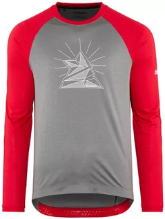 Koszulki rowerowe - Zimtstern Zimtstern PureFlowz Shirt LS Men, szary/czerwony S 2021 Koszulki MTB i Downhill M10035-2019-02 - grafika 1