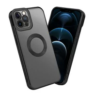 Etui i futerały do telefonów - Etui Do Apple iPhone 12 PRO MAX Pokrowiec w Przezroczysty - Czarny Etui Chrom Obudowa Case Cover Ochronny Cadorabo - miniaturka - grafika 1