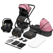 Wózki dziecięce - Lionelo Amber 2w1 Pink Rose - miniaturka - grafika 1