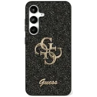 Etui i futerały do telefonów - Etui GUESS Fixed Glitter Big 4G Metal Logo do Samsung Galaxy S25 Czarny - miniaturka - grafika 1