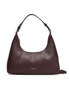 Torebki damskie - Calvin Klein Torebka Foil Logo Conv Shoulder Bag LV04F3272G Bordowy - miniaturka - grafika 1