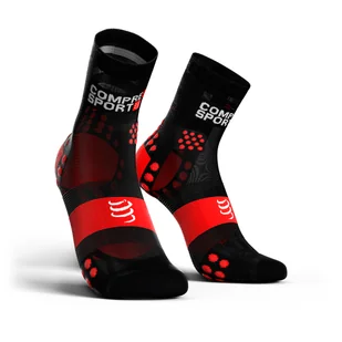 COMPRESSPORT skarpetki biegowe ProRacing Socks V3.0 ULTRALIGHT Run Hi czarno-czerwone - Skarpetki sportowe męskie - miniaturka - grafika 1