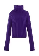Swetry damskie - Libbi Blonda damski sweter z golfem z modnym stanem i długimi rękawami, akryl, fioletowy, rozmiar XL/XXL, liliowy, XL - miniaturka - grafika 1