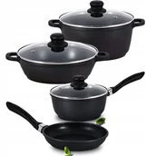 Zestawy garnków i patelni - ZESTAW GARNKÓW ALUMINIOWYCH POWŁOKA NON-STICK 7 ELEMENTÓW GARNKI PATELNIA - miniaturka - grafika 1