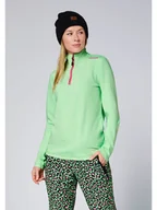 Bluzy damskie - Chiemsee Bluza polarowa w kolorze zielono-różowym - miniaturka - grafika 1