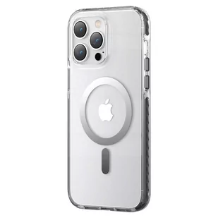 Kingxbar PQY Ice Crystal Series magnetyczne etui iPhone 14 Plus MagSafe szare - Etui i futerały do telefonów - miniaturka - grafika 1
