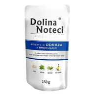 Mokra karma dla psów - Dolina Noteci Premium Dorsz z brokułami 10x150g - miniaturka - grafika 1