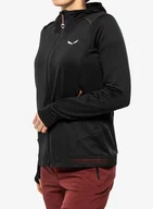 Bluzy sportowe damskie - Bluza damska Salewa Pedroc PL Hooded Jacket - black out - miniaturka - grafika 1