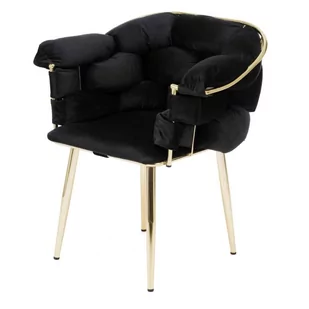 Krzesło glamour / czarny welur CHIC - Krzesła - miniaturka - grafika 1