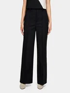 Spodnie damskie - Sisley Spodnie materiałowe 4ZY7LF03L Czarny Wide Leg - miniaturka - grafika 1