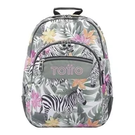 Plecaki - TOTTO Zebra Tropical School Plecak - Crayoles STANDARD ROZMIAR - miniaturka - grafika 1