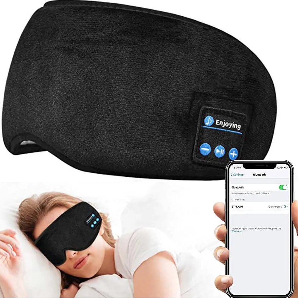 Opaska Na Oczy Do Spania Maska Słuchania Muzyki Bluetooth Relaksacyjna