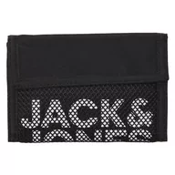 Portfele - Jack & Jones męski portfel JACASHFORD MESH, czarny/szczegóły: Island Green, Czarny/szczegóły: island green, jeden rozmiar - miniaturka - grafika 1
