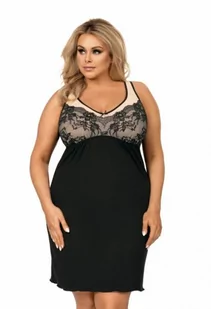 Donna Sarah czarna plus size Koszula nocna - Piżamy damskie - miniaturka - grafika 1