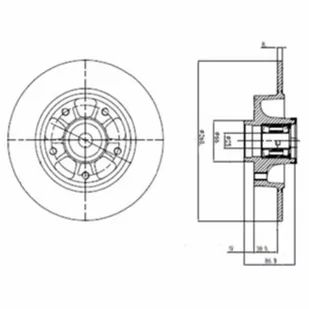 Tarcza hamulcowa DELPHI BG9112RS - Tarcze hamulcowe - miniaturka - grafika 1