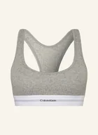 Biustonosze - Calvin Klein Biustonosz Bustier Cotton Modal Stretch Rib grau - miniaturka - grafika 1