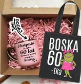 Gadżety dla niej i dla niego - Prezent na 60 urodziny - Zestaw Kubek na 60 urodziny oraz torba - miniaturka - grafika 1