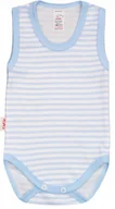 Body dla niemowląt - BODY ramiączko RAMKA bez rękawa PASKI BŁĘKIT r 86 KLEKLE - miniaturka - grafika 1