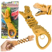Gry planszowe - Gryzący Dinozaur Chwytak Pistolet Brązowy LEAN TOYS - miniaturka - grafika 1