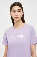 Koszulki sportowe damskie - Mammut t-shirt sportowy Core kolor fioletowy - miniaturka - grafika 1